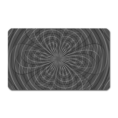 Abstract spirals, spiral abstraction, gray color, graphite Magnet (Rectangular) from ArtsNow.com Front