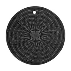 Abstract spirals, spiral abstraction, gray color, graphite Round Ornament (Two Sides) from ArtsNow.com Front