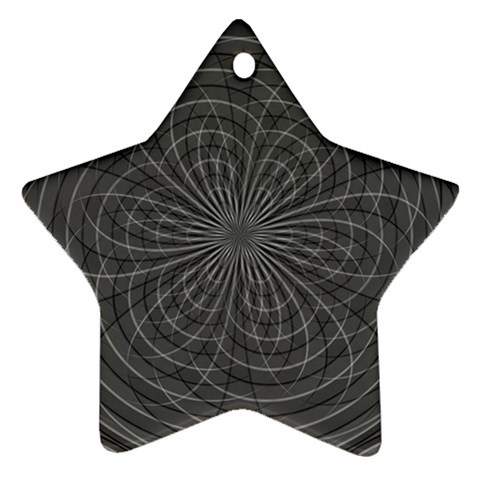 Abstract spirals, spiral abstraction, gray color, graphite Star Ornament (Two Sides) from ArtsNow.com Front