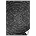 Abstract spirals, spiral abstraction, gray color, graphite Canvas 24  x 36 