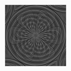 Abstract spirals, spiral abstraction, gray color, graphite Medium Glasses Cloth (2 Sides) from ArtsNow.com Front