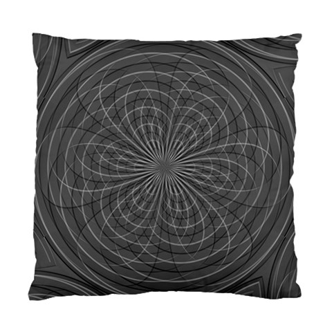 Abstract spirals, spiral abstraction, gray color, graphite Standard Cushion Case (One Side) from ArtsNow.com Front