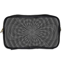Abstract spirals, spiral abstraction, gray color, graphite Toiletries Bag (Two Sides) from ArtsNow.com Back