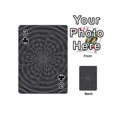 Abstract spirals, spiral abstraction, gray color, graphite Playing Cards 54 Designs (Mini) from ArtsNow.com Front - Club3