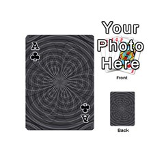Ace Abstract spirals, spiral abstraction, gray color, graphite Playing Cards 54 Designs (Mini) from ArtsNow.com Front - ClubA
