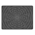Abstract spirals, spiral abstraction, gray color, graphite Double Sided Fleece Blanket (Small) 