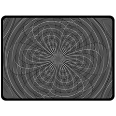 Abstract spirals, spiral abstraction, gray color, graphite Double Sided Fleece Blanket (Large)  from ArtsNow.com 80 x60  Blanket Front