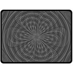 Abstract spirals, spiral abstraction, gray color, graphite Double Sided Fleece Blanket (Large) 