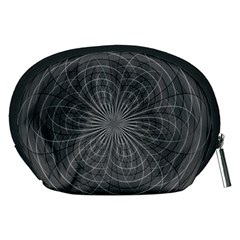Abstract spirals, spiral abstraction, gray color, graphite Accessory Pouch (Medium) from ArtsNow.com Back