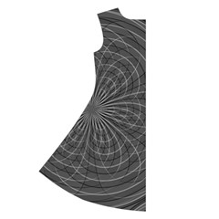 Abstract spirals, spiral abstraction, gray color, graphite Long Sleeve Velvet V Back Left