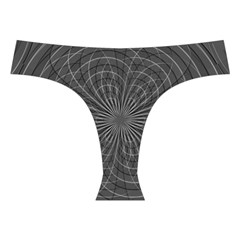 Abstract spirals, spiral abstraction, gray color, graphite Cross Back Hipster Bikini Set from ArtsNow.com Front Under