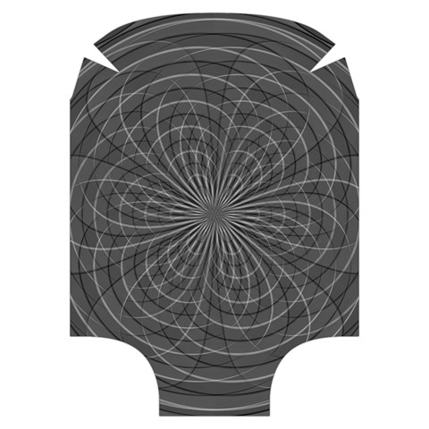 Abstract spirals, spiral abstraction, gray color, graphite Luggage Cover (Medium) from ArtsNow.com Front