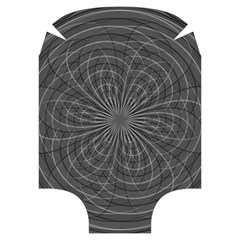Abstract spirals, spiral abstraction, gray color, graphite Luggage Cover (Medium) from ArtsNow.com Back
