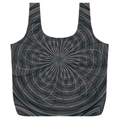 Abstract spirals, spiral abstraction, gray color, graphite Full Print Recycle Bag (XXXL) from ArtsNow.com Back