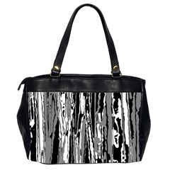 Black And White Abstract Linear Print Oversize Office Handbag (2 Sides) from ArtsNow.com Back