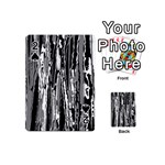 Black And White Abstract Linear Print Playing Cards 54 Designs (Mini)