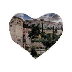 Roman Agora, Athens, Greece Standard 16  Premium Flano Heart Shape Cushions from ArtsNow.com Back