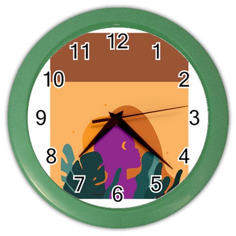 Girl Power Color Wall Clock from ArtsNow.com Front