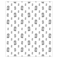 Sketchy Monster Pencil Drawing Motif Pattern Drawstring Pouch (XS) from ArtsNow.com Front