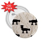 Funky Poodles 2.25  Buttons (100 pack) 