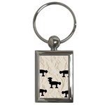 Funky Poodles Key Chain (Rectangle)