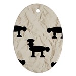 Funky Poodles Oval Ornament (Two Sides)