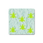 Crunch Green Turtles Square Magnet