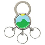 Summer Day 3-Ring Key Chain