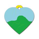 Summer Day Dog Tag Heart (Two Sides)