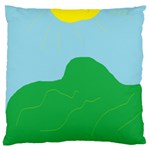 Summer Day Large Flano Cushion Case (One Side)