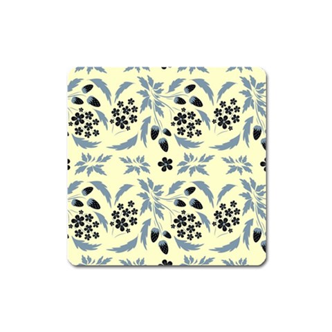 Folk flowers art pattern Floral  surface design  Seamless pattern Square Magnet from ArtsNow.com Front