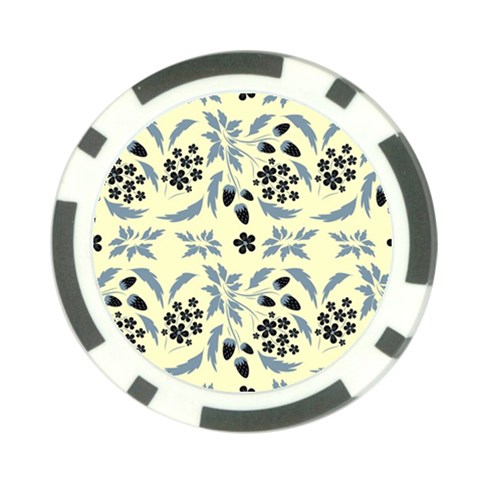 Folk flowers art pattern Floral  surface design  Seamless pattern Poker Chip Card Guard (10 pack) from ArtsNow.com Front