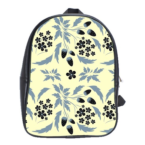 Folk flowers art pattern Floral  surface design  Seamless pattern School Bag (XL) from ArtsNow.com Front