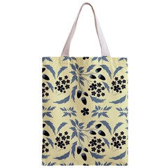 Folk flowers art pattern Floral  surface design  Seamless pattern Zipper Classic Tote Bag from ArtsNow.com Front