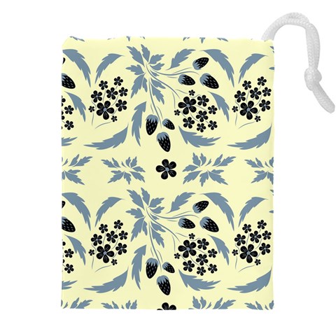 Folk flowers art pattern Floral  surface design  Seamless pattern Drawstring Pouch (5XL) from ArtsNow.com Front