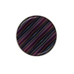 Dark Multicolored Striped Print Design Dark Multicolored Striped Print Design Hat Clip Ball Marker (4 pack)