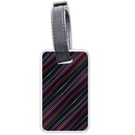 Dark Multicolored Striped Print Design Dark Multicolored Striped Print Design Luggage Tag (one side)