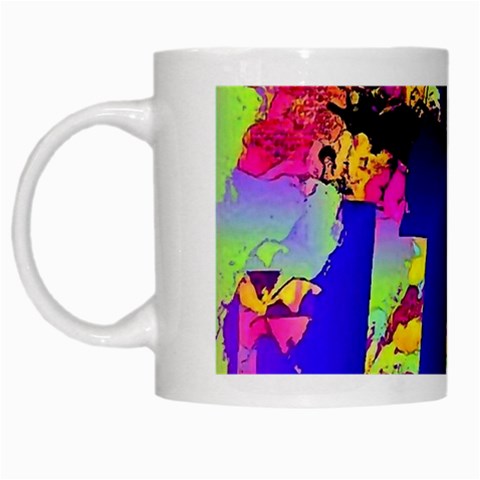 Neon Aggression White Mugs from ArtsNow.com Left