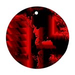 Red Light Round Ornament (Two Sides)