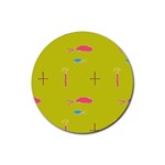 Fish Rubber Round Coaster (4 pack) 