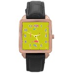 Fish Rose Gold Leather Watch 