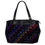 Dark Multicolored Mosaic Pattern Oversize Office Handbag