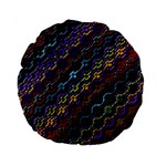 Dark Multicolored Mosaic Pattern Standard 15  Premium Round Cushions