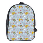 Blue Florals School Bag (Large)