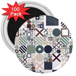 Mosaic Print 3  Magnets (100 pack)