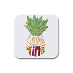 Summer Time Rubber Square Coaster (4 pack) 