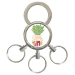 Summer Time 3-Ring Key Chain