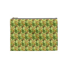 Green Pastel Pattern Cosmetic Bag (Medium) from ArtsNow.com Front