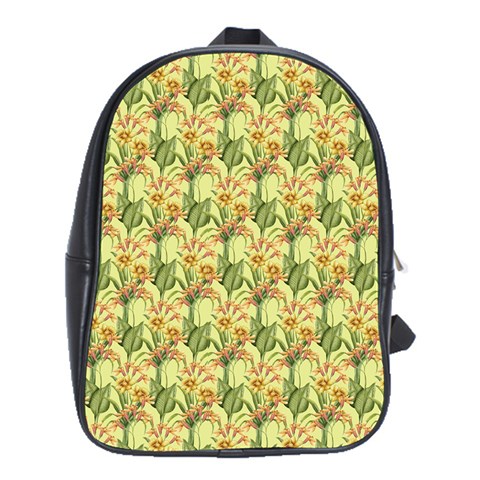 Green Pastel Pattern School Bag (XL) from ArtsNow.com Front