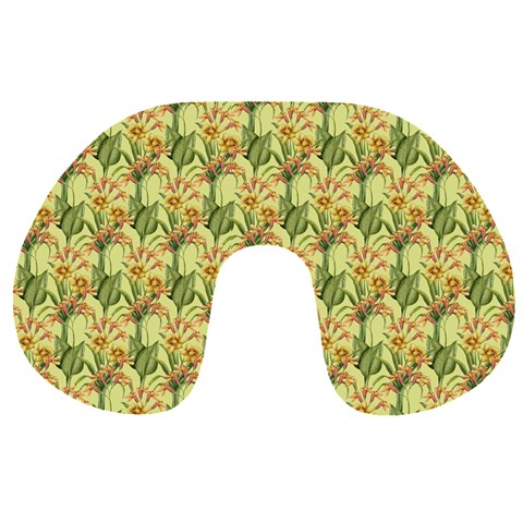 Green Pastel Pattern Travel Neck Pillow from ArtsNow.com Front
